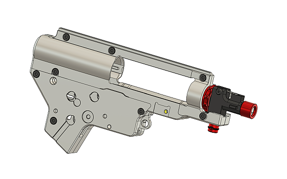 CNC dělený mechabox V2 s int. Hop Up komorou ULTRA (8mm) - QSC