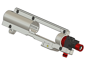 CNC Upper děleného mechaboxu V2 s int. Hop Up komorou ULTRA (8mm) - QSC